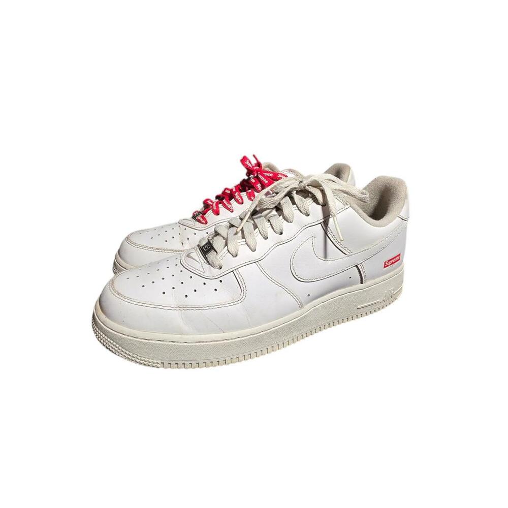 Size 10.5 - Nike Air Force 1 x Supreme Low Box Logo White SB11